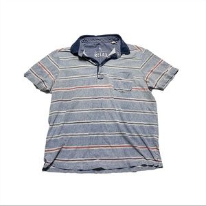 Tommy Bahama Short Sleeve Striped Casual Polo Shirt Island Modern Fit Size Large